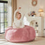 LLappuil 5 Feet Bean Bag Chair, Lazy Sofa Chair for Adults, Memory Foam Bean Bag Chairs with Filler Included for Living Room Bedroom Pink