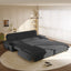 LLappuil 95" Pull Out Sofa Bed Queen Size, Oversized Corduroy Loveseat Sofa Couch Convertible Sofa Bed for Living Room Gray