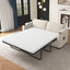 LLappuil 73" Loveseat Sofa, Pull Out Sofa Bed Full Size with 3" Mattress, Corduroy Sofa Couch with USB Ports, Cup Holders, Phone Holder Convertible Sofa Bed for Living Room Beige
