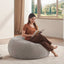 LLappuil 4 Feet Bean Bag Chair, Lazy Sofa Chair for Adults, Memory Foam Bean Bag Chairs with Filler Included for Living Room Bedroom Khaki