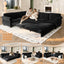 LLappuil Sectional Sofa, Sectioanl Couch with Pull Out Sofa Bed King Size, Chenille Sofa Conertible Sofa Bed for Living Room