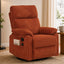 LLappuil Recliner Chair, 360° Swivel Reclining Chair, Manual Nursery Glider Rocker Recliner Chair for Living Room, Corduroy Beige