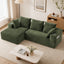 LLappuil 95" Sectional Sofa, Modular Sectional Couch with Right Chaise, Cup Holders, Side Pocket, Corduroy Boneless Sofa Couch for Living Room