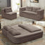 LLappuil Sectional Sofa Bed, Futon Convertible Sofa Bed King Size, Plush Corduroy Loveseat Sofa Couch for Living Room Brown