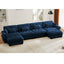 LLappuil 166" Sectional Sofa, Modular Sectional Couch with Double Movable Ottoman, Oversized Velvet Cloud Couch for Living Room