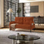 LLappuil Loveseat Sofa, 47" Small Couch, Love Seat Corduroy Sofa Couch for Compact Space Orange