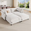 LLappuil Modular Sectional Sofa, Modular Sectional Sofa Convertible Sleeper Sofa Bed, Oversized Deep Seat Chenille Sofa for Living Room