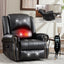 LLappuil Recliner Chair, 360° Swivel Massage Recliner Chair with Heat, Nursery Glider Rocker Manual Recliner Chair with Side Pockets for Living Room, Bedroom Black