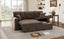 LLappuil 71" Sectional Sofa, Sectional Couch with Pull Out Sofa Bed Twin Size, Convertible Sofa Bed with Storage Chaise for Living Room, Compact Space, Polyester Fabric Brown