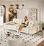 LLappuil 105" Oversized Cloud Sofa Couch, Chenille Chestfied Tufted Couch with Wide Removable Armrests for Living Room