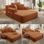 LLappuil Chaise Lounge Chair Indoor, Corduroy Boneless Sofa Bed, Deep Seat Sleeper Couch Reading Chairs, Cloud Sofas Couches for Living Room, No Assembly Required Orange