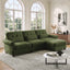 LLappuil 98" Sectional Sofa, L Shaped Modular Sectional Couch with Movable Ottoman, Cloud Chenille Sofa Couch for Living Room