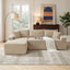 LLappuil 106" Sectional Sofa, Modular Sectional Couch with Right Chaise, Deep Seat Corduroy Cloud Sofa for Living Room