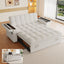 LLappuil Pull Out Sofa Bed Full Size, 65" Loveseat Sofa Convertible Sofa Bed, Chenille Sofa Couch with Small Toptable, Charging Port, Hidden Storage Armrest for Living Room Beige