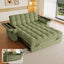 LLappuil Pull Out Sofa Bed Full Size, 65" Loveseat Sofa Convertible Sofa Bed, Chenille Sofa Couch with Small Toptable, Charging Port, Hidden Storage Armrest for Living Room Green