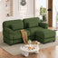 LLappuil 76" Loveseat Sofa, Modular Sectional Couch with Movable Ottoman, Cloud Corduroy Sofa Couch for Living Room