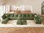 LLappuil Modular Sectional Sofa, Sectional Couch with Adjustable Arms Backs & Storage Seat, Oversized Corduroy Sofa Couch for Living Room Green
