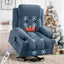 LLappuil Power Lift Recliner Chair, Massage Recliner Chair with Heat, Reading Chair with Side Pocket, USB Charge Port, Remote Control for Living Room, Bedroom Blue