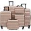 LLappuil 6 Piece Luggage Set, ABS Hardshell Suitcases with Dual Spinner Wheels for Travel & Business