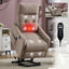 LLappuil Power Lift Recliner Chair, 8‑Point Vibration Massage Reclining Chair with Heat, Chenille Reading Chair with Side Pocket, USB Charge Port, Remote Control for Living Room