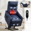 LLappuil Power Lift Recliner Chair, 8‑Point Vibration Massage Reclining Chair with Heat, Faux Leather Reading Chair with Side Pocket, USB Charge Port, Remote Control for Living Room