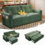 LLappuil 73" Pull Out Sofa Bed Queen Size, Loveseat Sofa Convertible Sleeper Sofa Bed, Corduroy Sofa Couch for Living Room Green