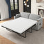 LLappuil 73" Loveseat Sofa, Pull Out Sofa Bed Full Size with 3" Mattress, Corduroy Sofa Couch with USB Ports, Cup Holders, Phone Holder Convertible Sofa Bed for Living Room Gray