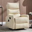 LLappuil Recliner Chair, 360° Swivel Massage Recliner Chair with Heat, Nursery Glider Rocker Faux Leather Recliner Chair for Living Room Beige
