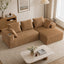 LLappuil 95" Sectional Sofa, Modular Sectional Couch with Left Chaise, Cup Holders, Side Pocket, Corduroy Boneless Sofa Couch for Living Room