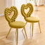 LLappuil Dining Chair Set of 2, 2 Piece Upholstered Accent Chairs for Dining Room, Living Room Yellow