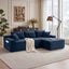 LLappuil 106" Sectional Sofa, Modular Sectional Couch with Left Chaise, Deep Seat Corduroy Cloud Sofa for Living Room