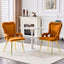 LLappuil Dining Chair Set of 2, 2 Piece Upholstered Accent Chairs for Dining Room, Living Room Yellow