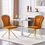 LLappuil Dining Chair Set of 2, 2 Piece Upholstered Accent Chairs for Dining Room, Living Room Orange