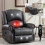 LLappuil Recliner Chair, 360° Swivel Massage Recliner Chair with Heat, Nursery Glider Rocker Manual Recliner Chair with Side Pockets for Living Room, Bedroom Gray