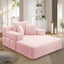 LLappuil Chaise Lounge Chair Indoor, Corduroy Boneless Sofa Bed, Deep Seat Sleeper Couch Reading Chairs, Cloud Sofas Couches for Living Room, No Assembly Required Pink
