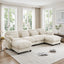 LLappuil 136" Sectional Sofa, U Shaped Modular Sectional Couch with Double Movable Ottoman, Cloud Chenille Sofa Couch for Living Room