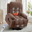 LLappuil Power Lift Recliner Chair, Massage Recliner Chair with Heat, Reading Chair with Side Pocket, USB Charge Port, Remote Control for Living Room, Bedroom Brown
