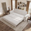 LLappuil King Size Pull Out Sofa Bed, Oversized Loveseat Sofa Convertible Sleeper Sofa Bed, Velvet Sofa Couch for Living Room Apartment Beige