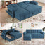 LLappuil 86" Sectional Sofa, Sectional Couch with Pull Out Sofa Bed, Corduroy Sofa Couch Convertible Sofa Bed with Storage Chaise, Small Desktop, Charging Port for Living Room