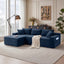LLappuil 106" Sectional Sofa, Modular Sectional Couch with Right Chaise, Deep Seat Corduroy Cloud Sofa for Living Room