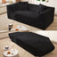 LLappuil 80" Futon, 3 Seat Sofa Convertible Sofa Bed, Chenille Sofa Couch for Living Room Black