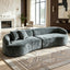 LLappuil 114" Sectional Sofa, Oversized Curved Modular Sectional Couch with Deep Seat, Chenille Boneless Sofa Couch for Living Room
