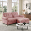 LLappuil 69" Loveseat Sofa, Modular Sectional Couch with Movable Ottoman, Cloud Chenille Sofa Couch for Living Room