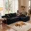 LLappuil 106" Sectional Sofa, Modular Sectional Couch with Left Chaise, Deep Seat Corduroy Cloud Sofa for Living Room
