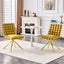 LLappuil Dining Chair Set of 2, 2 Piece Puffy Bubble Kitchen Dining Chair with with Metal Legs, Tufted Velvet 360° Swivel Accent Chair for Dining Room, Kitchen, Living Room