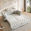 LLappuil 84" Pull Out Sofa Bed Queen Size, Oversized Chesterfield Velvet Sofa with Flower Tufting, Loveseat Sofa Couch Convertible Sofa Bed for Living Room Gray