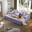 LLappuil 2 Piece Chaise Lounge Chair Indoor, Corduroy Boneless Sofa Bed, Deep Seat Sleeper Couch Reading Chairs, Cloud Sofas Couches for Living Room, No Assembly Required Purple