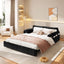 LLappuil 66" Corduroy Sofa, Pull Out Sofa Bed Queen Size, Loveseat Sofa Convertible Sofa Bed for Living Room