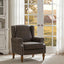 LLappuil Accent Chair, Mid-century Wingback Single Sofa Chair with Nailhead Trim Armrest, Flower Printed Polyester Fabric Reading Chair for Living Room