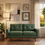 LLappuil 65" Loveseat Sofa, Love Seat Small Sofa Couch for Living Room, Bedroom, Compact Space, Polyester Green